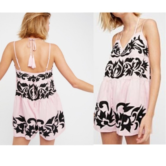 Free People Pants - SOLD- Free People Embroidered Romper